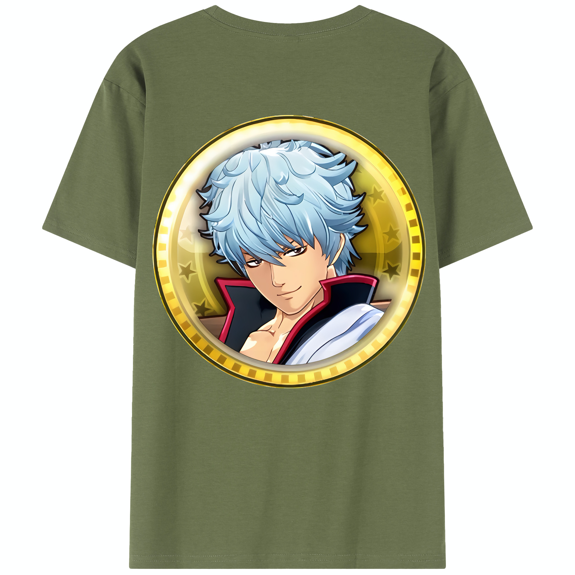 （画像用） ぎんたま 坂田銀時（さかたぎんとき） 神楽 志村新八（しむら しんぱち） GINTAMA Sakata Gintoki Kagura Shimura Shinpachi 綿100％半袖Tシャツ（背面プリント）